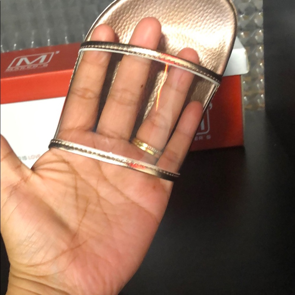 Rosegold Slides Clear Slides Flip Flops Sandals - Picture 6 of 6